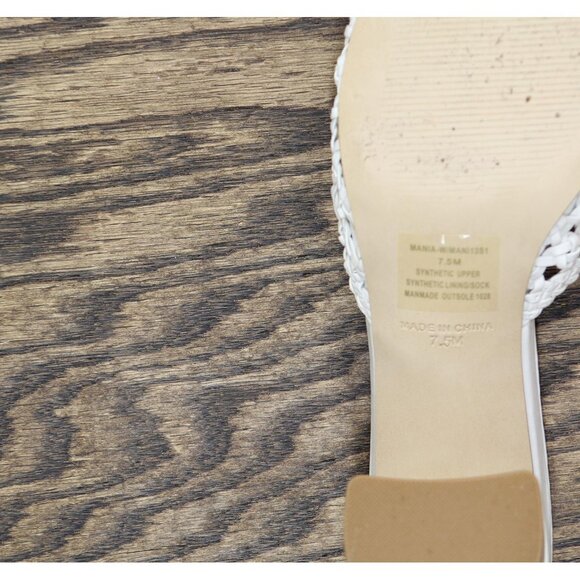 Steve Madden Womens Mania Heeled Sandal Block MANI13S1 White 7.5M - Picture 6 of 13